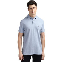 Tommy Hilfiger Men Blue Solid Polo Collar Short Sleeves T-Shirt