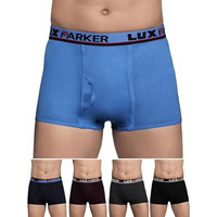 Lux Parker Men's Pure Cotton Modern Solid Trunks (Pack Of 5) Semi-Long_Col_5Pc_Assorted