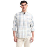 U.S. Polo Assn. Denim Co. Men's Checkered Slim Fit Shirt (Udshtfx0327_Beige