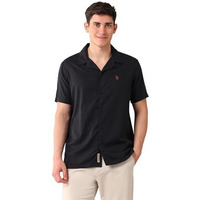 U.S. Polo Assn. Denim Co. Men's Solid Relaxed Fit Shirt (Udsht1738_Black