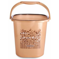 Nayasa Plastic Bucket Set Of 20Ltrs (Brown Colour)