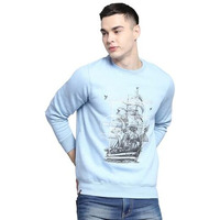 Monte Carlo Mens Printed Sky Blue Round Neck Full Sleeve Sweatshirt_224066246