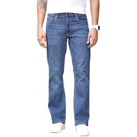 Thomas Scott Men's Mid-Rise Clean Look Boot Cut Jeans (Tsj217_Mid Indigo, 32)