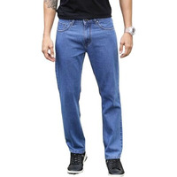 Thomas Scott Men's Mid-Rise Clean Look Relaxed Fit Jeans (Tsj-211_Lightblue, 36)