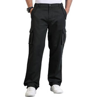 Thomas Scott Mens Solid Relaxed Fit Cargo Trouser (Tsb104_Darkgreen, 34)