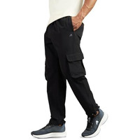 Boldfit Cargo For Men Solid Cargo Pants For Men & Boys Casual Wear Cargo Pants For Boys Regular Fit Cargos For Men Stylish Mens Cargo Trousers For Men, Lowers For Men Cargo Pants For Man - Black L