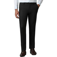 Louis Philippe Men's Mid Rise Slim Pants (Lptfmssbf80665_Black, 34