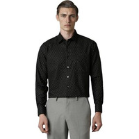Louis Philippe Men's Solid Slim Fit Shirt (Lpsfmslfg73841_Black