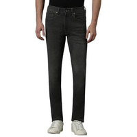 Louis Philippe Men's Slim Low Rise Jeans (Lrdncsspi81274_Black, 34