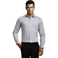 Louis Philippe Men's Solid Slim Fit Shirt (Lpsfmslpy04144_Grey