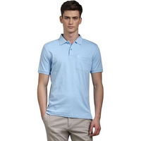 Louis Philippe Men's Solid Regular Fit T-Shirt (Lpkwmrgbz98947_Blue