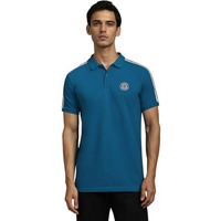 Louis Philippe Men's Solid Regular Fit T-Shirt (Lykpcslb587738_Navy