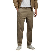 Louis Philippe Men's Loose Pants (Lrtpnbgb823475_Dark Khaki