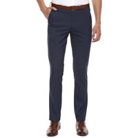 Louis Philippe Men's Slim Mid Rise Pants (Lptfmslpi71540_Light Navy, 32