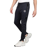 Alan Jones Clothing Men's Side Panel Detail Cotton Mid Rise Joggers Track Pant (Dark Grey_2Xl)