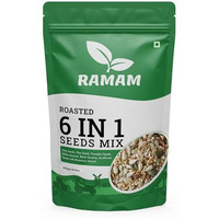 Ramam Premium 6-In-1 Super Seeds Mix | Roasted & Ready-To-Eat | Chia, Flax, Pumpkin, Sunflower, White & Black Sesame | High Protein & Fiber | Healthy Snack & Topping | 250G Pack