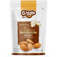 Giggle Bite 100% Pure California Whole Select Almonds, Badam Dry Fruits Nuts (250G)