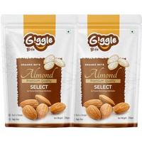 Giggle Bite 100% Pure California Whole Select Almonds, Badam Dry Fruits Nuts (500G)