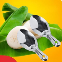 Slynuss  | Stainless Steel Idli Spoon | Elegant Idli Scooper - Idli Hastam - Idli Laddle | Portable Small Size Polished Idli Spatula | Idli Spoon For Removing Idli | 5X13- Cms (Silver) -Set Of 2
