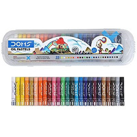 Doms 25 Shades Oil Pastel With Case | Smooth Color Intermixing For Better Effect | Bright And Intense Colors | Free Scrapping Tool | Non-Toxic And Safe For Childrens | Pack Of 1, Multicolor