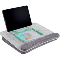 Kemendra Wood Portable Lap Laptop Desk With Pillow Cushion, Fits Up To 15.6 Inch Laptop, With Anti-Slip Strip & Storage Function Home Students Use As Computer Laptop Stand, Book Tablet (Classic)