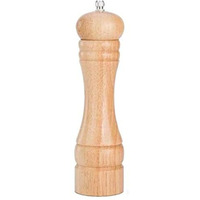 Avmart Salt & Pepper Grinder Set - Refillable Wooden Mills With Adjustable Ceramic Coarseness, Stainless Steel, Kitchen & Dining Essential, 8-Inch