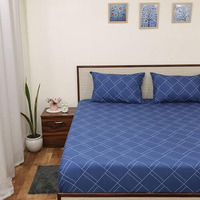 Bhoomi Impex Bedsheet For Size Queen Bed With 2 Pillow Covers 144 Tc Microfiber For Summer Breathable | Soft | Wrinklefree | Soft Touch & Skin Friendly (90 X 100 Inches, Geometric Chic)