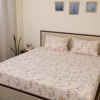 Bedsheet For Single Bed With 2 Pillow Covers Microfiber Country Blossom Bedsheets Breathable | Rustic Floral Charm Single Bed Sheet - Country Blossom