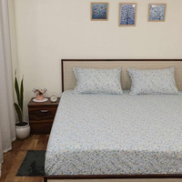 Bedsheet For Double Bed Include Pillow Covers | Colorful Floral Paradise Double Bed Sheet Soft Breathable Cute Aesthetic - Garden Bloom