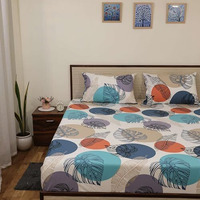 Bhoomi Impex 100% Microfiber Bedsheet For Double Bed With 2 Pillow Covers Breathable | Natural And Cozy Double Bed Sheet - Leafy Meadow