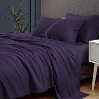 Rajasthan Crafts 110Gsm Brushed Micro Fabric Super Soft Elegant Colors Shrinkage & Fade Resistant Double Bedsheet With 2 Pillow Covers (90X100 Inches, Navy Blue Colour)