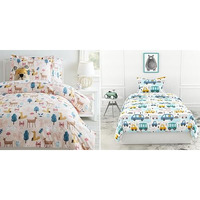Loreto - A Quality Linen Brand | Set Of 2 Single Bedsheets | 144 Tc Pure Cotton | Soft & Smooth | Everyday Use | Animal Prints | 137 X 213 Cm | Multicolor