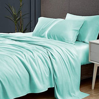 Yrm Bedding's 600-Tc Egyptian Cotton King Size Hotel Bedsheet With Pillow Covers (Aqua Blue)