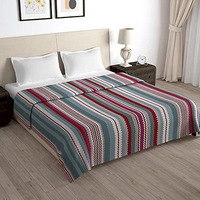Story@Home Arena Duvet Cover, Ac Blanket Double Bed, Dohar Double Bed, Soft Blanket For Summer, Lightweight, Reversible| Symmetry Swirl, Grey | 221 Cm X 254 Cm