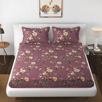 Hammer Pro Double Bed Bedsheet With 2 Pillow Covers (Peach)