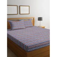Tarain Collection Cotton 220 Tc Printed Bedsheet For Double Bed With 2 Pillow Covers For Summer Breathable Soft Wrinklefree Soft Touch & Skin Friendly (90 X 100 Inches, H Printed)