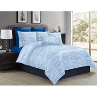 Casa Copenhagen Textura - N - King Size 300Tc Bedsheet With 2 Pillow Covers, Size-108X108 Inch, Textura Blue