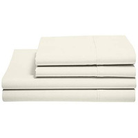 Double Size Bedsheet With Pillow Cover |Microfiber Bedsheets |Microfiber Bed Sheet | Chadar - Flat Sheet With 2 Pillow Covers - Ivory Solid