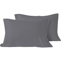 Yrm Bedding's Microfiber All Season Queen Size (20" X 30" Inches/51Cm X 76Cm) Pillow Covers|Dark Grey