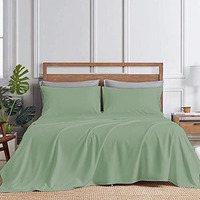 Yrm Bedding's 800-Series Platinum Collection Giza Egyptian Cotton Bedsheet With 2-Pillow Covers | Double Bed Bedsheet - Emerald Green