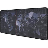 Seagull Flight Of Fashion Large Extended Mouse Pad Xxl With Non-Slip Rubber Base, Stitched Edge Mouse Mat For Laptop, Computer & Desk - 60 X 30 X 0.2 Cm - World Map