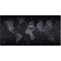 Inovera World Map Extended Anti Slip Rubber Gaming Stitched Mouse Pad Desk Mat For Computer Laptop (Black, 890L X 400B X 2H Mm)