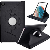 Cedo Samsung Tab A8 (10.5 Inch) Flip Cover | Leather Finish | 360 Degree Rotate Back Cover | Shockproof Back Cover Case For Samsung Galaxy Tab A8 (10.5 Inch) Sm-X200 / Sm-X205 (Black)