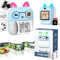 Seznik Mini Camera Printer, Click Photo Print, Inkless Bluetooth Hd Print | Compatible With Android, Ios Mobile. Instant Print Pictures, Labels | 1 Year Warranty By Seznik (Mini-B40-Blue)