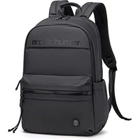 Arctic Hunter Compact Backpack For Men Women 21L Lightweight One-Day-Capacity 15.6" Laptop Bag Stylish Water-Resistant Office Laptop Backpack For Casual College Daypack, Black