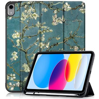 Proelite Smart Case For Ipad (A16) 11Th/10Th Generation (2025/2022) [Auto Sleep/Wake Cover] [Left Side Pencil Holder] [Soft Flexible Case] Recoil Series - Flowers