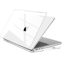 Eoocoo Case Compatible For New Macbook Pro 14 Inch 2024-2021,M4 A3112 A3185 A3401 M3 A2918 A2992 M2 A2779 M1 A2442 Pro Max Chip With Touch Id,Laptop Plastic Hard Shell Cover,Smooth Shiny,Crystal Clear