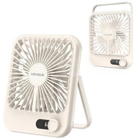 Un1Que Slim Portable Desk Fan, 0-100 Speeds Adjustable Mini Fan, Rechargable Fan With Fragrance Function, Long Battery-Life Personal Fan For Home Outdoor, An Aromatherapy Tablet Included
