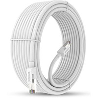 Fedus Cat6 Ethernet Cable, 1 Meter High Speed 550Mhz 10 Gigabit Speed Utp Lan Cable, Network Cable Internet Cable Rj45 Cable Lan Wire, 6 Wires For Laptop, Pc, Television, Router, Modem - White