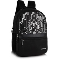 Half Moon Backbencher Unisex School Bag/ 15.6 Inch 4 Compartment Laptop/College Bagpack/Office Back Packed For Unisex | School Bags For Boys Girls With Small Pockets & Laptop Compartment (Tech Black)